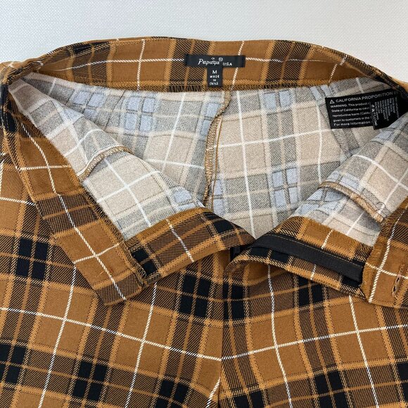 Papaya Vintage Style Clueless Mustard Plaid Two Piece Cropped Jacket & Pants M - Picture 7 of 16